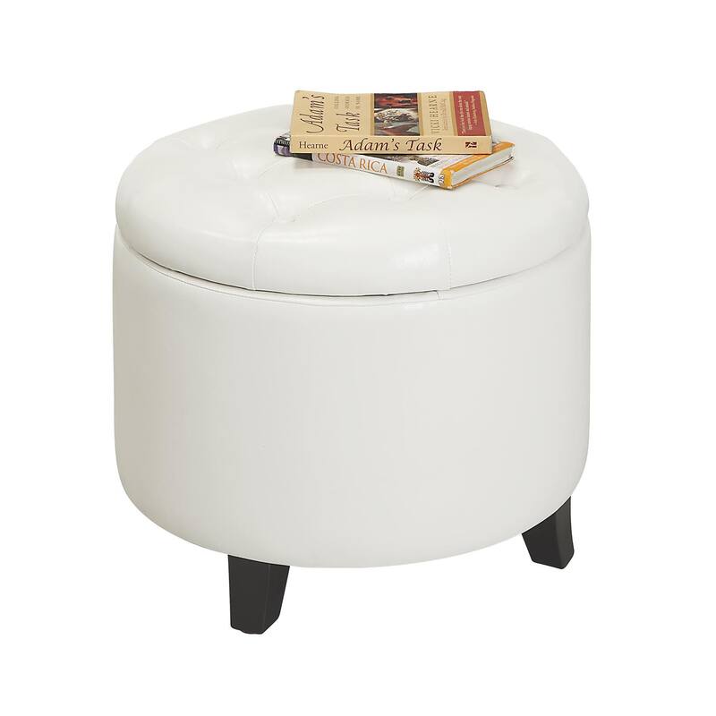 Convenience Concepts Designs4Comfort Round Storage Ottoman