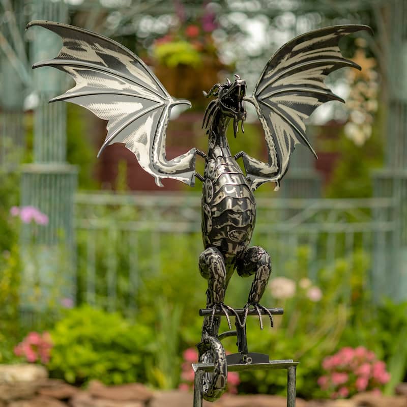 Iron Dragon Swing Stake with Tail Down "Moonfyre"
