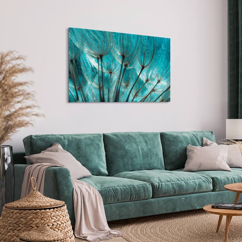 Dandelion Frameless Tempered Art Glass Wall Art - Multi-color