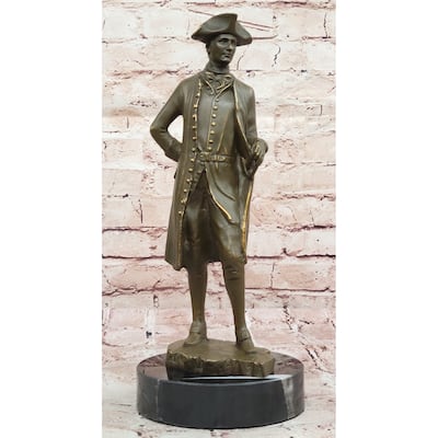 Colonial Gentleman Bronze Sculpture – Historical American Figurine