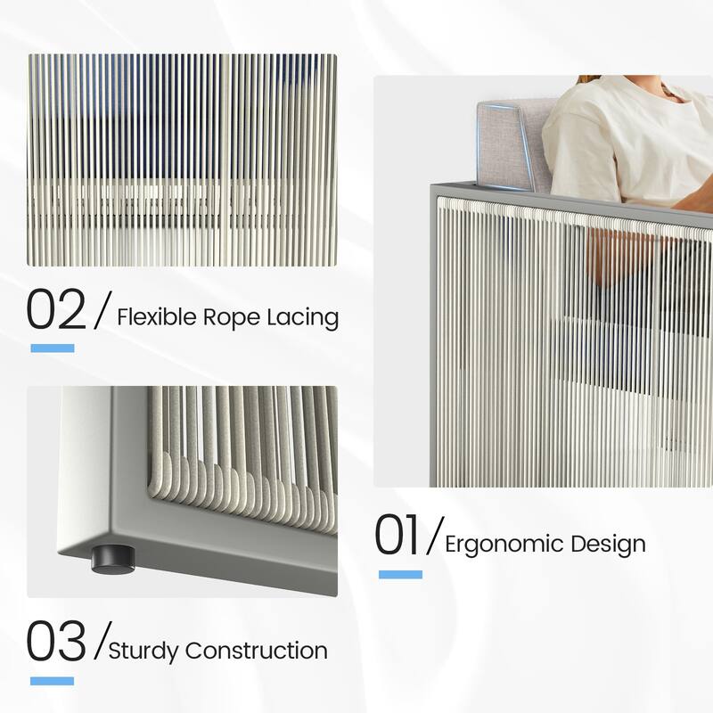 3 Seats Patio Sofa All Weather Wicker Patio Couch