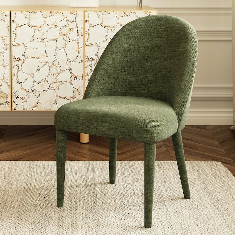 Poly & Bark Labin Dining Chair in Moss Green (Set of 2)