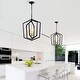 preview thumbnail 3 of 13, 18.11" Matte Black & Gold 4-Light Industrial Chandelier for Dining & Living Room (E12 Bulbs Not Included)