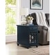 preview thumbnail 3 of 63, Elegant Chairside Table with Power by Martin Svensson Home Catalina Blue