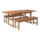 preview thumbnail 31 of 30, Middlebrook Hydaburg 3-Piece Acacia Extension Dining Set - 55-79 x 35 x 30H