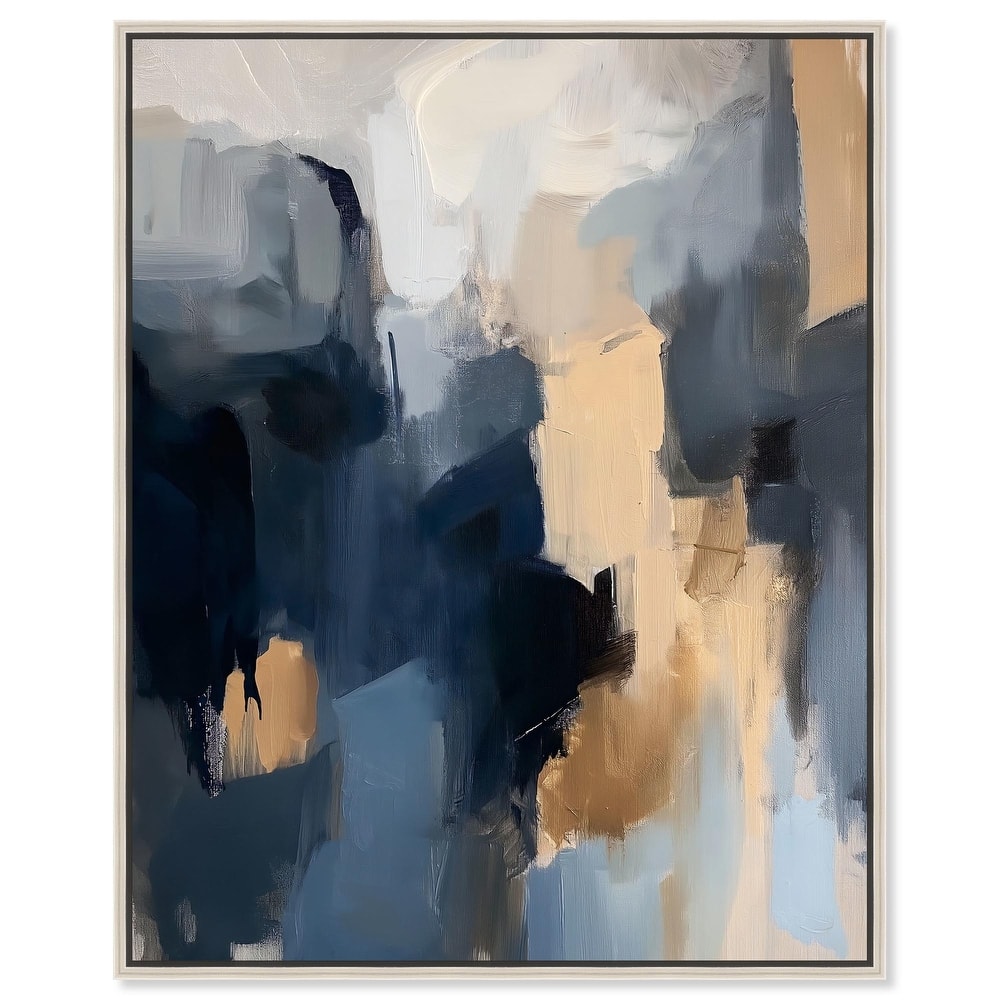 Navy Beige II Canvas by Art Remedy