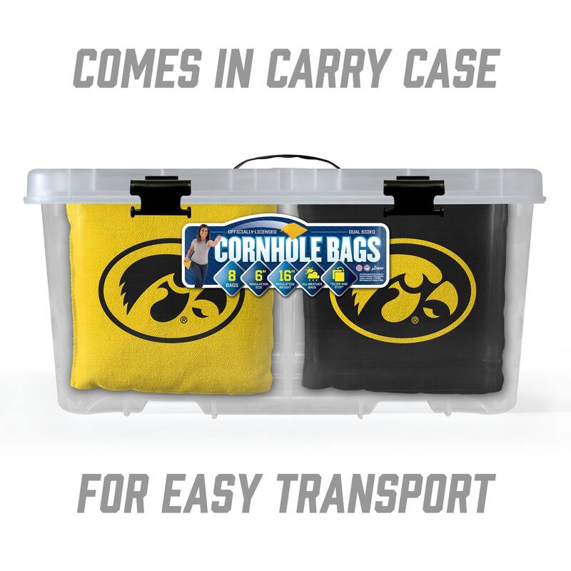 Iowa Hawkeyes NCAA Dual Sided Pro Stop & Slide Cornhole Bags