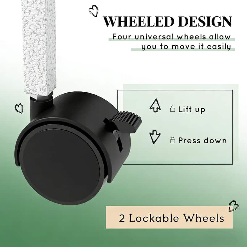 Pet House,Pet Habitat,Rolling Small Animal Cage is designed for convenient cleaning - White