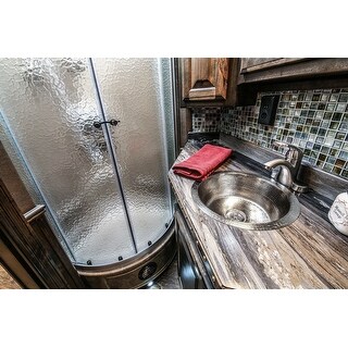 14-in Round Hammered Copper Bar Sink in Nickel w/ 2-in Drain Opening (BR14EN2)