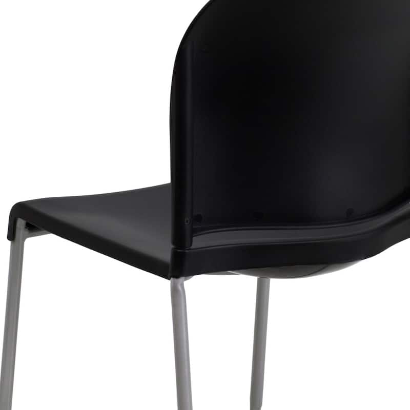 5 Pack 880 lb. Capacity Full Back Contoured Sled Base Stack Chair