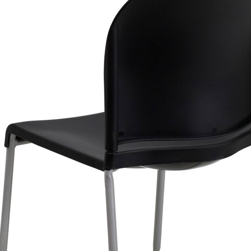 880 lb. Capacity Full Back Contoured Stack Chair with Powder Coated Sled Base