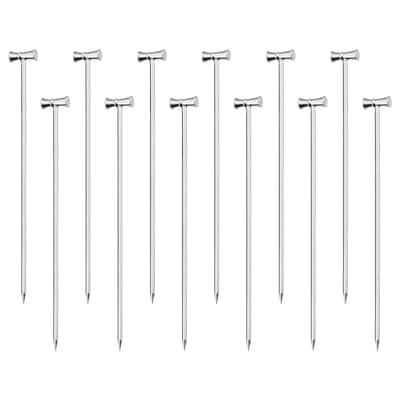 Metal Cocktail Toothpicks Drink Picks Cocktail Skewers 12Pcs - Silver