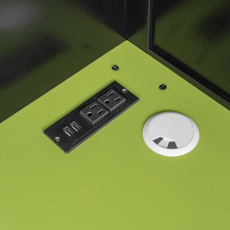 Full Loft Gaming Bed with Desk, RGB Light & Charging Station by Harper&Bright Designs