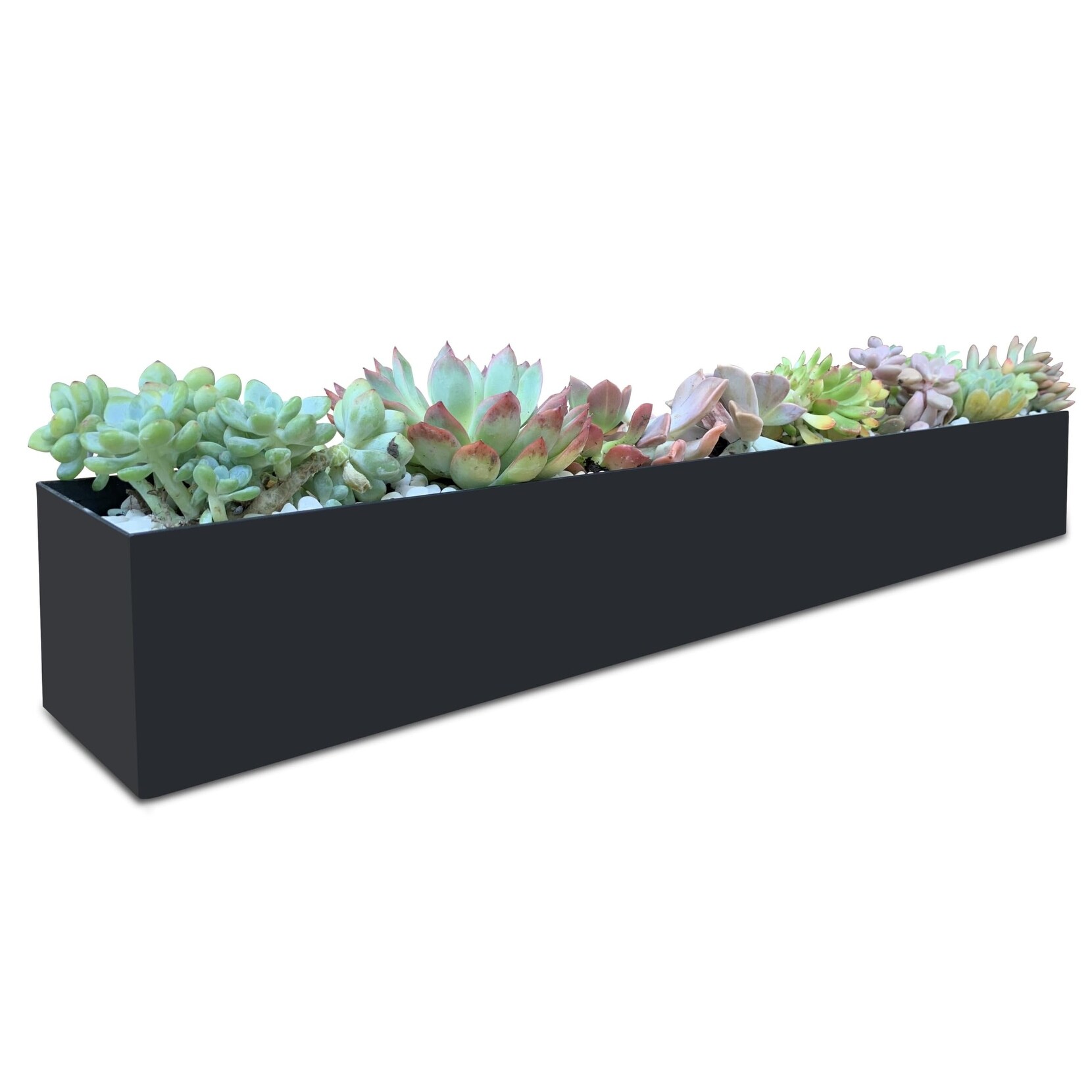 Modern Metal Trough Planter Rectangle Succulent Planter Box - 32" Window  Sill Planters - Decorative Indoor Table - Bed Bath & Beyond - 40259786