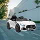 preview thumbnail 1 of 9, Mercedes-Benz AMG GTR Licensed Electric Ride-On for Kids with Parental Remote Control, Music, Horn, and Soft Start Function White