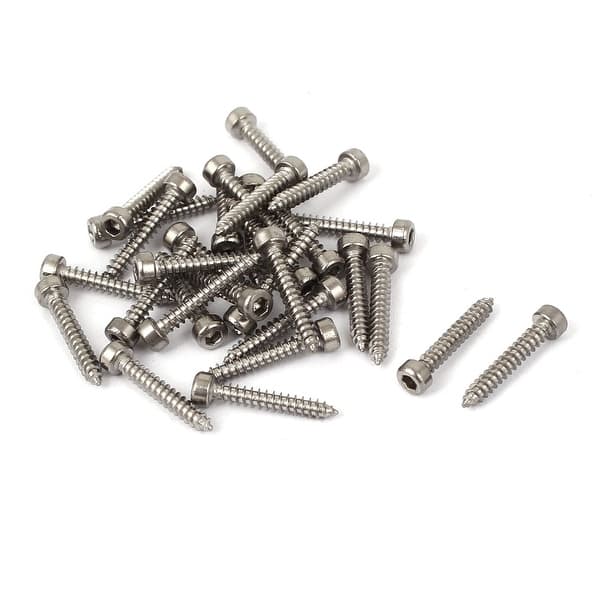 Uxcell M2.6x6mm 2mm Hexagon Key Hex Drive Head Cap Self Tapping Screws 100 Pack