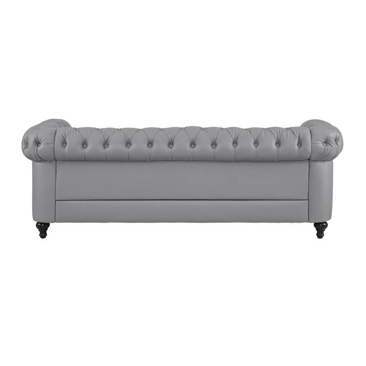 Everett Chesterfield Love Seat & Sofa - Rolled Arms, Tufted Cushions, 2- and 3-Seater Sectional Couch for Small Spaces