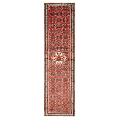 ECARPETGALLERY Hand-knotted Andelz Red Wool Rug - 2' 6" x 9' 7"