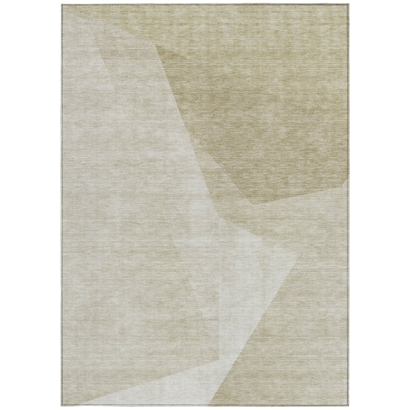 HomeRoots Abstract Transitional Rectangle Outdoor Rug