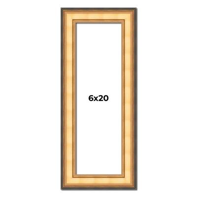 6x20 Frame Gold Plein Aire Solid Wood Picture Frame Width 2 Inches |