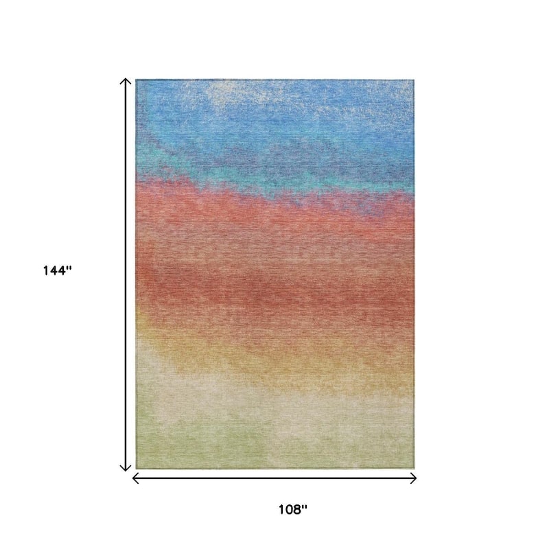 HomeRoots Ombre Transitional Rectangle Outdoor Rug