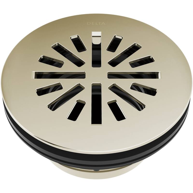 Delta DT051411 4" Prefab Round Shower Drain - Brilliance Polished Nickel