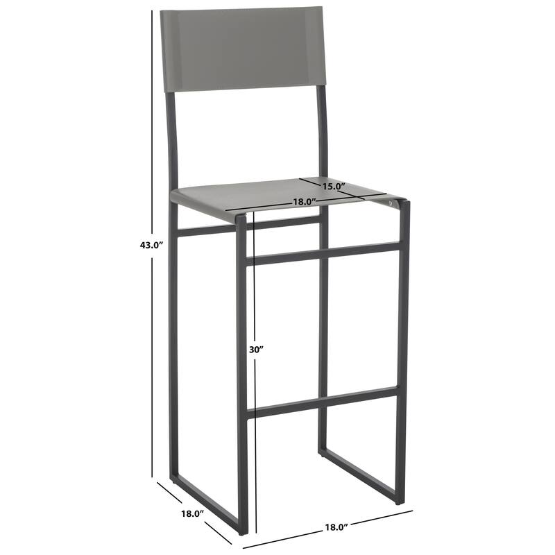 SAFAVIEH Vessie 30-inch Bar Stool (Fully Assembled) - 18 In. W x 18 In. D x 47 In. H - 18Wx18Dx47H
