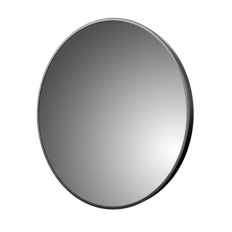 CRAFT + MAIN AM2828 Reflections 28" Diameter Modern Circular Aluminum - Brushed Black