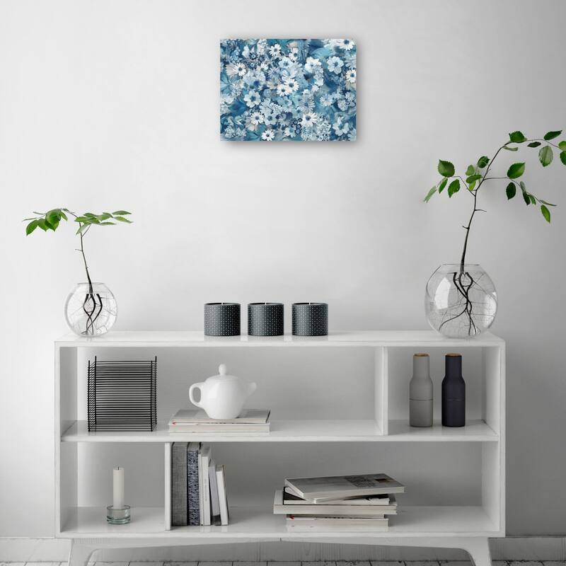 Garden Blues By Studio Arts Canvas Art Print