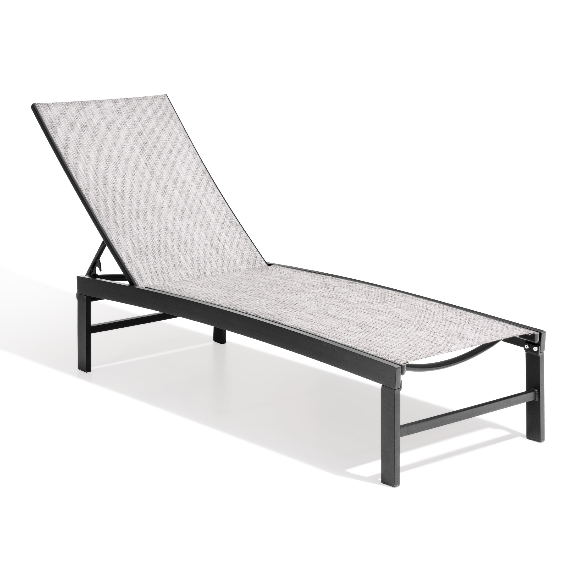 All-Weather Adjustable Aluminum Outdoor Pool Lounger Chaise-image