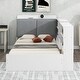 preview thumbnail 3 of 23, Wood Twin Size platform bed with Storage Headboard, Shelves and 2 Drawers