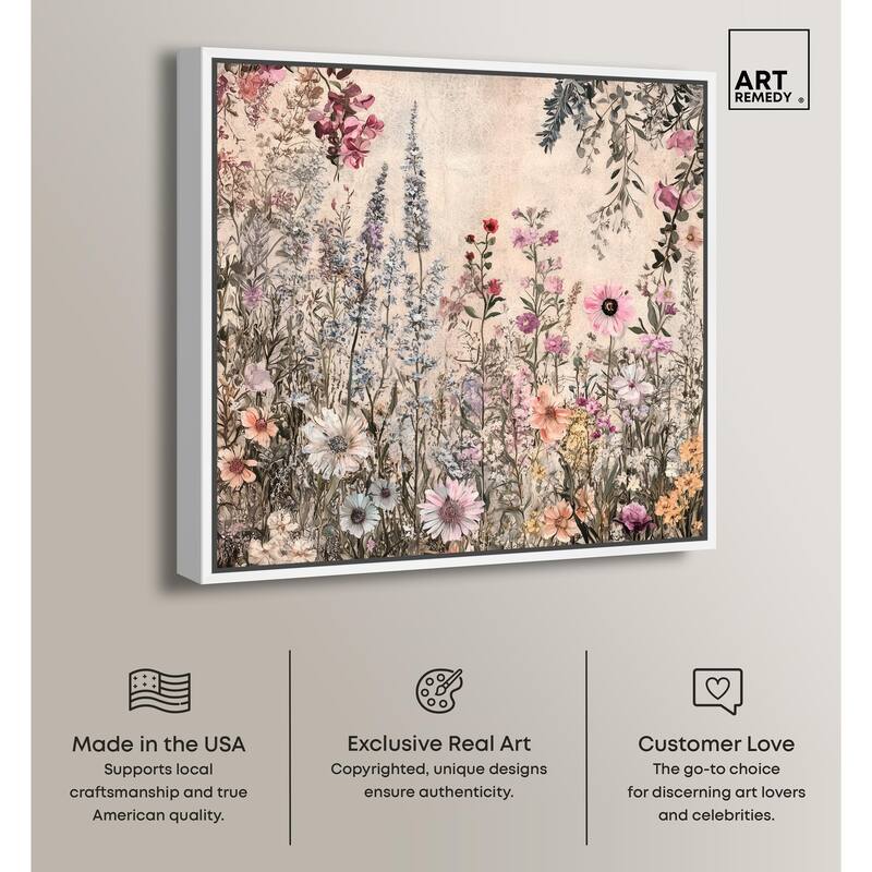 Chiffon Cosmos Canvas by Art Remedy