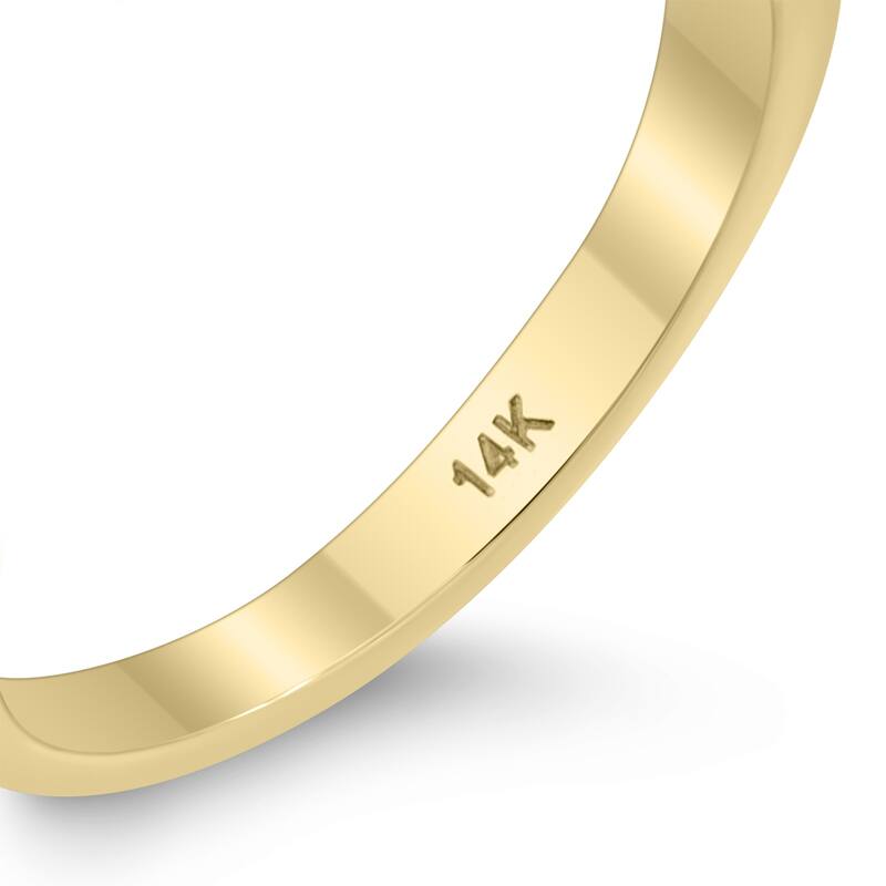 1MM Thin Hand-Squeezed Milgrain Band in 14K White Gold