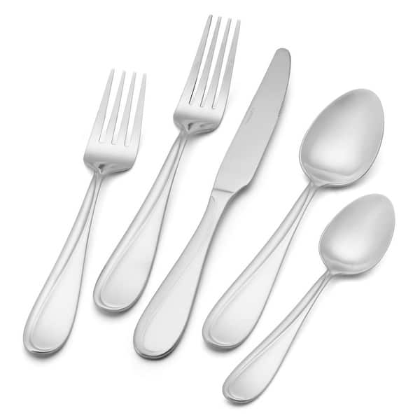 Ustensiles De Cuisine Durables Ensemble De Everyday Dawson Frost - 20 Pièces En Acier Inoxydable 18/0 Couverts Pfaltzgraff