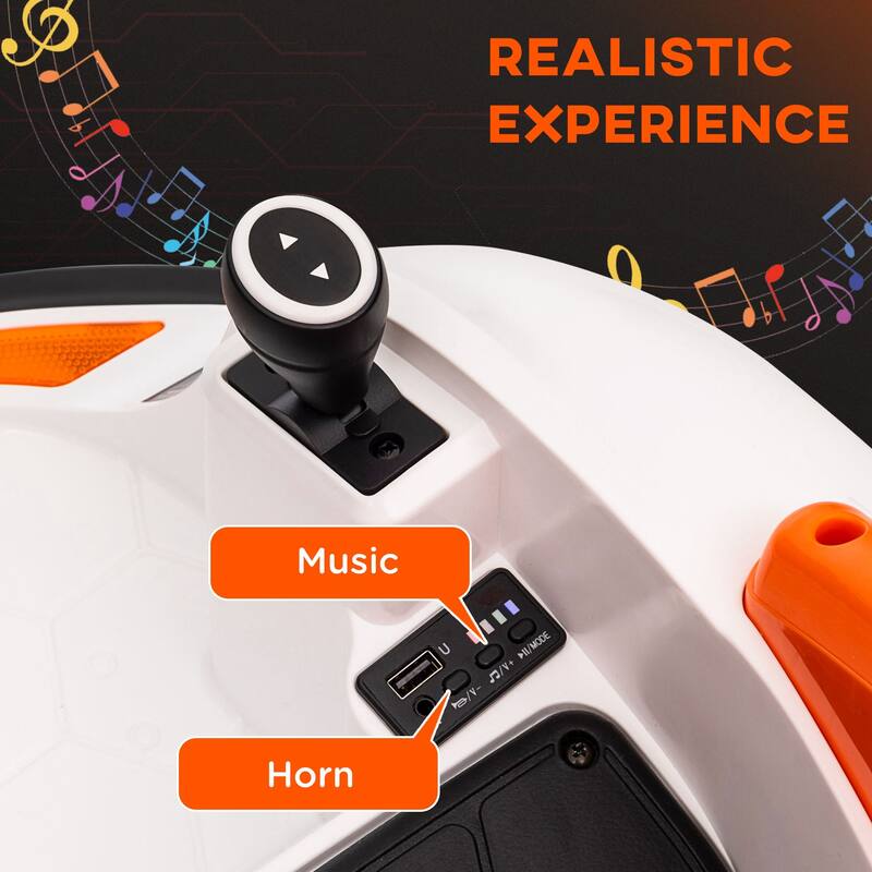 12V Baby Bumper Car Ride-On Toy for Toddlers with 360° Rotation, LED Lights, Music, and Parental Control