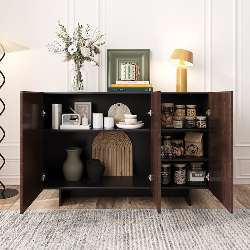 47" Storage Sideboard Buffets Cabinet with 3 Doors