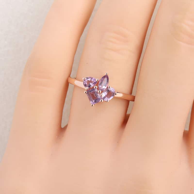 Miadora Multi-Gem Cluster Ring Sterling Silver