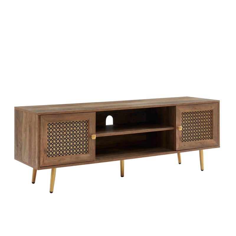 59 Inch TV Stand for 65'' TV, Classic Entertainment Center Media Console - 59"Wx15.5"Dx 20.9"H