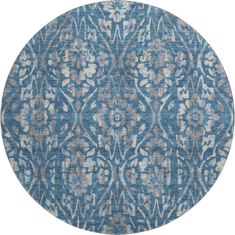 Premium Washable Super Soft Floral Damask Mayfield Rug