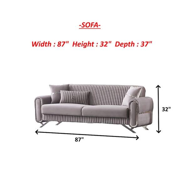 Rotti 2-Pieces Comfortable Sleeper Modern One Sofa One Loveseat Living ...