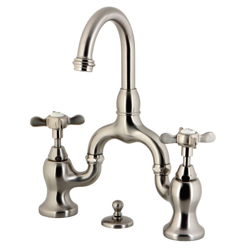 Kingston Brass KS799.BEX Essex 1.2 GPM Deck Mounted Bridge Bathroom - Brushed Nickel