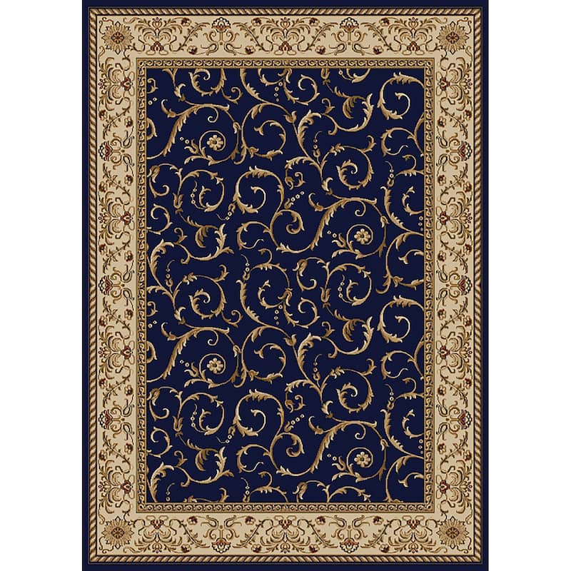 Admire Home Living Amalfi Transitional Scroll Pattern Area Rug