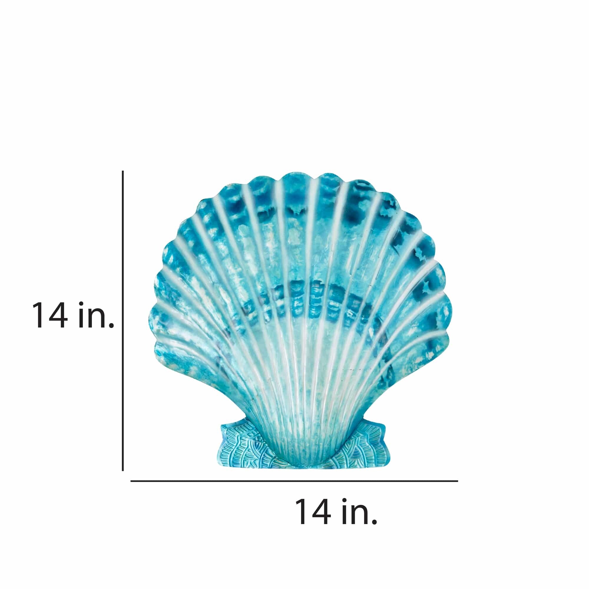 Eangee Home Design Scallop Shell Wall Decor Blue 14 Inches Length x 2  Inches Wide x 14 Inches Height (m8302 b) - Overstock - 34408929