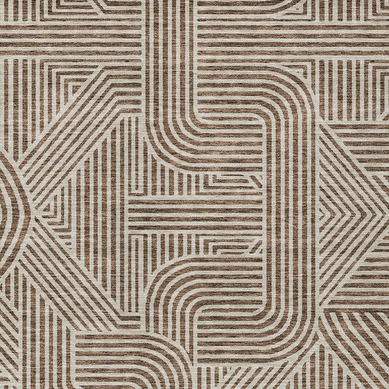 HomeRoots Abstract Transitional Rectangle Outdoor Rug