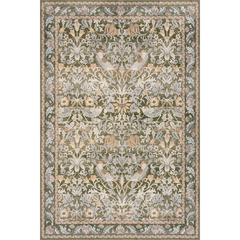Nuloom Audessa Floral & Paisley Washable Rug