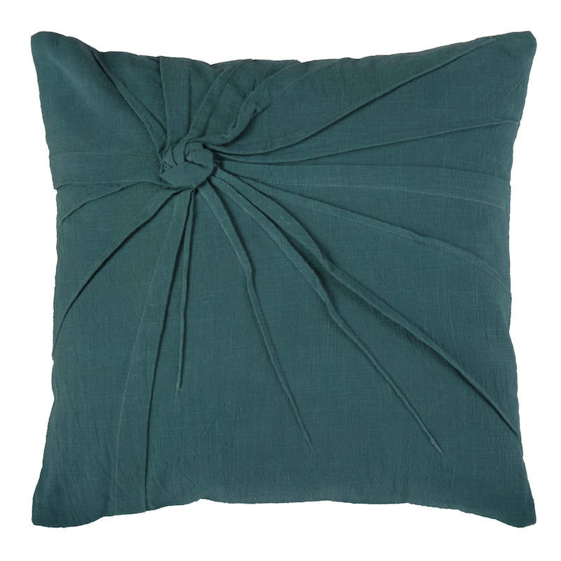 Twisted Knot Cotton Throw Pillow with Removable Cover
