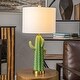 preview thumbnail 6 of 4, Green Cactus 26"H Table Lamp - 13 x 13 x 26.5