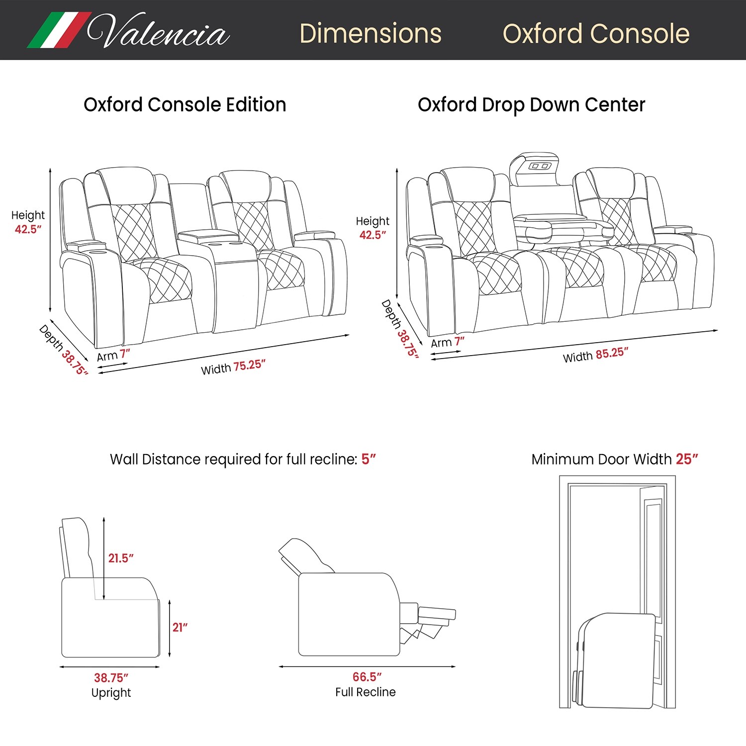 Valencia oxford sales theater seating