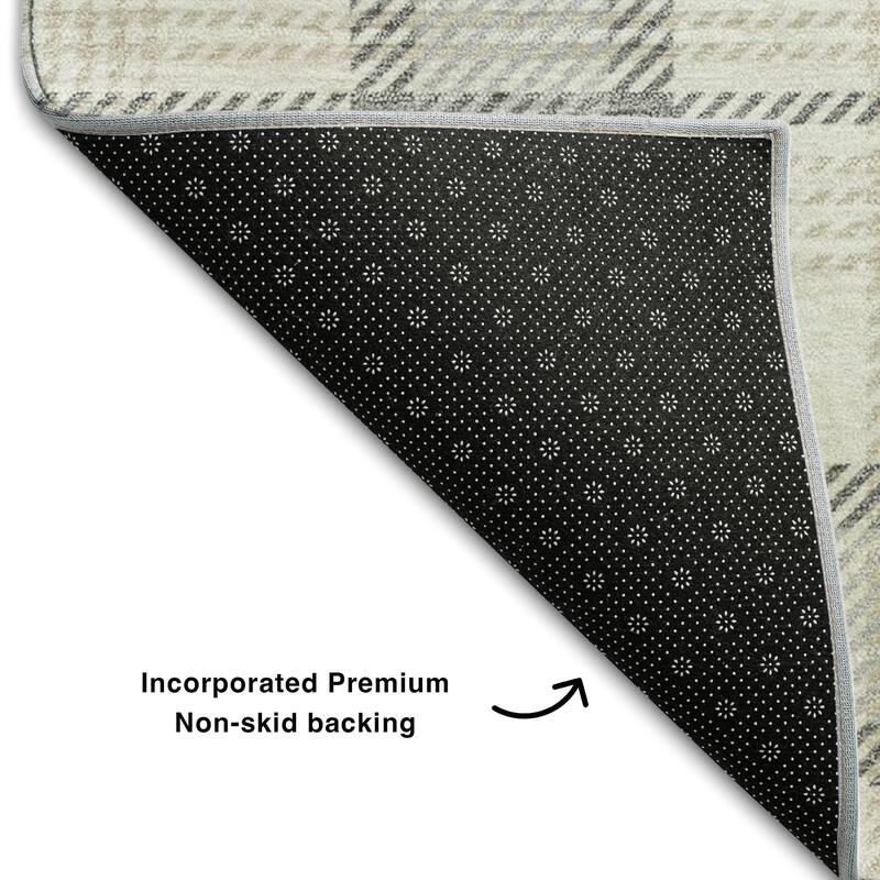 Premium Washable Super Soft Plaid Mayfield Rug