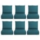 preview thumbnail 40 of 103, Pocassy 22"x24"x6" Thick Cushions Pillows Indoor & Outdoor Cushion 6 Set Seat & Back Cushion - Peacocka Green Cushion